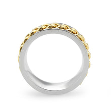 Load image into Gallery viewer, TK3915 - Two Tone IP Gold (Ion Plating) Stainless Steel Ring with NoStone in No Stone