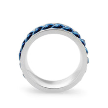 Load image into Gallery viewer, TK3916 - Two Tone IP Blue Stainless Steel Ring with NoStone in No Stone