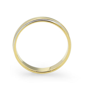 TK3918 - Two Tone IP Gold (Ion Plating) Stainless Steel Ring with NoStone in No Stone