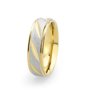 TK3919 - Two Tone IP Gold (Ion Plating) Stainless Steel Ring with NoStone in No Stone