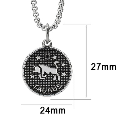 TK3928 - High polished (no plating) Stainless Steel Chain Pendant with NoStone in No Stone