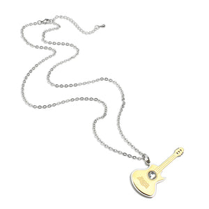 TK3934 - Two Tone IP Gold (Ion Plating) Stainless Steel Chain Pendant with Top Grade Crystal in Clear