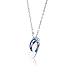 Load image into Gallery viewer, TK3940 - High polished (no plating) Stainless Steel Chain Pendant with Top Grade Crystal in Clear