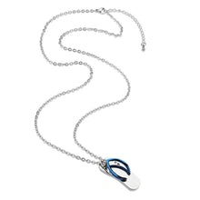 Load image into Gallery viewer, TK3940 - High polished (no plating) Stainless Steel Chain Pendant with Top Grade Crystal in Clear