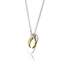 Load image into Gallery viewer, TK3941 - Two Tone IP Gold (Ion Plating) Stainless Steel Chain Pendant with Top Grade Crystal in Clear
