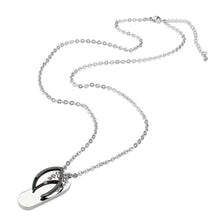 Load image into Gallery viewer, TK3942 - Two Tone IP Black Stainless Steel Chain Pendant with Top Grade Crystal in Clear
