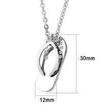 Load image into Gallery viewer, TK3943 - High polished (no plating) Stainless Steel Chain Pendant with Top Grade Crystal in Clear