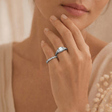 Load image into Gallery viewer, TK1331 - High polished (no plating) Stainless Steel Ring with AAA Grade CZ  in Clear