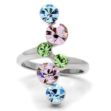 Load image into Gallery viewer, TK163  - Rhodium Brass, AAA CZ , Multi Color - TK163
