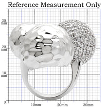 Load image into Gallery viewer, 0W121 - Rhodium Brass Ring with AAA Grade CZ  in Clear