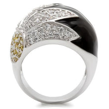 Load image into Gallery viewer, 0W056 - Rhodium Brass Ring with AAA Grade CZ  in Topaz
