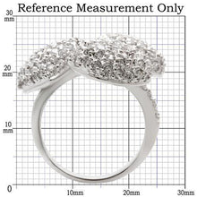 Load image into Gallery viewer, 0W145 - Rhodium Brass Ring with AAA Grade CZ  in Clear