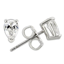 Load image into Gallery viewer, 0W163 - Rhodium 925 Sterling Silver Earrings with AAA Grade CZ  in Clear