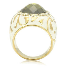 Load image into Gallery viewer, 0W200 Gold Brass Ring with AAA Grade CZ in Olivine color