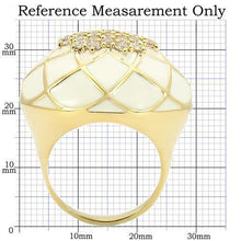 Load image into Gallery viewer, 0W206 - Gold Brass Ring with AAA Grade CZ  in Clear