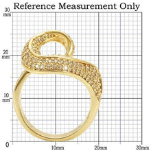 Load image into Gallery viewer, 0W317 - Gold Brass Ring with AAA Grade CZ  in Clear