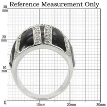Load image into Gallery viewer, 0W355 - Rhodium Brass Ring with AAA Grade CZ  in Clear