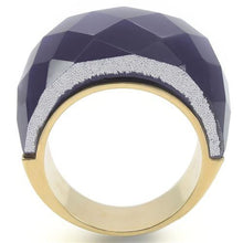 Load image into Gallery viewer, 0W366 - Gold Brass Ring with Semi-Precious Cat Eye in Montana