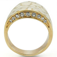 Load image into Gallery viewer, 0W379 - Gold Brass Ring with Top Grade Crystal  in Clear