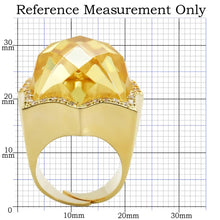 Load image into Gallery viewer, 1W030 - Gold Brass Ring with AAA Grade CZ  in Citrine Yellow