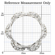 Load image into Gallery viewer, 1W032 - Rhodium Brass Ring with Top Grade Crystal  in Clear