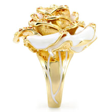 Load image into Gallery viewer, 1W040 - Gold Brass Ring with AAA Grade CZ  in Champagne