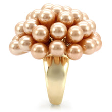 Load image into Gallery viewer, 1W050 - Gold Brass Ring with Synthetic Pearl in Champagne