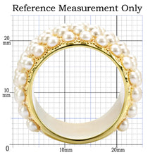 Load image into Gallery viewer, 1W057 - Gold Brass Ring with Synthetic Pearl in Citrine Yellow