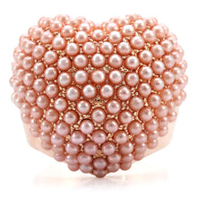 Load image into Gallery viewer, 1W059 - Rose Gold Brass Ring with Synthetic Pearl in Rose