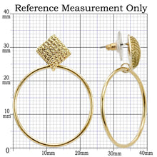 Load image into Gallery viewer, 1W120 - Gold Brass Earrings with AAA Grade CZ  in Clear