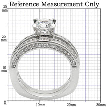 Load image into Gallery viewer, 1W004 - Rhodium Brass Ring with AAA Grade CZ  in Clear