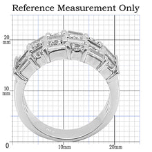 Load image into Gallery viewer, 1W024 - Rhodium Brass Ring with AAA Grade CZ  in Clear