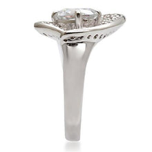 Load image into Gallery viewer, 1W088 - Rhodium Brass Ring with AAA Grade CZ  in Clear