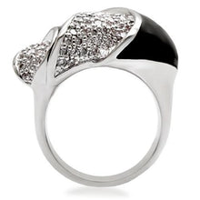 Load image into Gallery viewer, 1W105 - Rhodium Brass Ring with AAA Grade CZ  in Clear