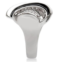 Load image into Gallery viewer, 1W105 - Rhodium Brass Ring with AAA Grade CZ  in Clear