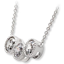 Load image into Gallery viewer, 1W111 - Rhodium Brass Chain Pendant with AAA Grade CZ  in Clear