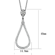 Load image into Gallery viewer, 3W1019 - Rhodium Brass Chain Pendant with AAA Grade CZ  in Clear