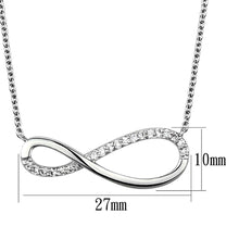 Load image into Gallery viewer, 3W1033 - Rhodium Brass Chain Pendant with AAA Grade CZ  in Clear