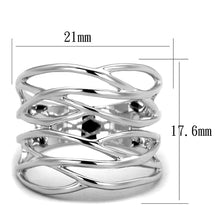 Load image into Gallery viewer, 3W1065 - Rhodium Brass Ring with No Stone