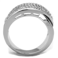 Load image into Gallery viewer, 3W1089 - Rhodium + Ruthenium Brass Ring with AAA Grade CZ  in Black Diamond