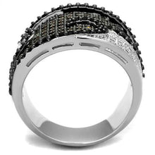 Load image into Gallery viewer, 3W1091 - Rhodium + Ruthenium Brass Ring with AAA Grade CZ  in Multi Color