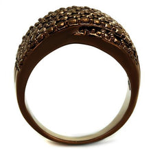 Load image into Gallery viewer, 3W1097 - IP Coffee light Brass Ring with AAA Grade CZ  in Light Coffee
