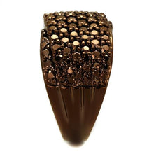 Load image into Gallery viewer, 3W1097 - IP Coffee light Brass Ring with AAA Grade CZ  in Light Coffee
