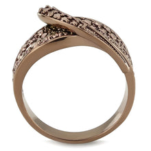Load image into Gallery viewer, 3W1099 - IP Coffee light Brass Ring with AAA Grade CZ  in Light Coffee