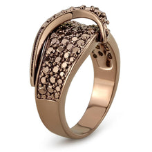 Load image into Gallery viewer, 3W1099 - IP Coffee light Brass Ring with AAA Grade CZ  in Light Coffee