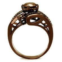 Load image into Gallery viewer, 3W1106 - IP Coffee light Brass Ring with AAA Grade CZ  in Light Coffee