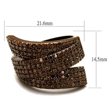 Load image into Gallery viewer, 3W1125 - IP Coffee light Brass Ring with AAA Grade CZ  in Light Coffee