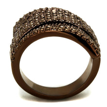 Load image into Gallery viewer, 3W1125 - IP Coffee light Brass Ring with AAA Grade CZ  in Light Coffee