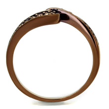 Load image into Gallery viewer, 3W1151 - IP Coffee light Brass Ring with AAA Grade CZ  in Light Coffee