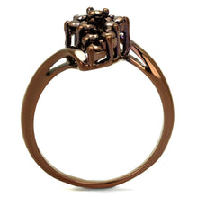 Load image into Gallery viewer, 3W1154 - IP Coffee light Brass Ring with AAA Grade CZ  in Light Coffee